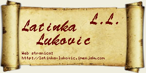 Latinka Luković vizit kartica